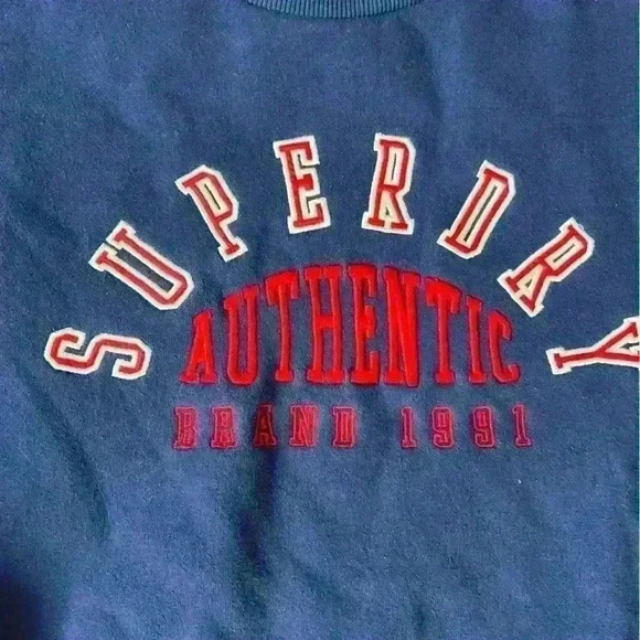 SuperDry Urban Street Logo Spellout Crewneck Sweatshirt US 8 - Picture 3 of 7